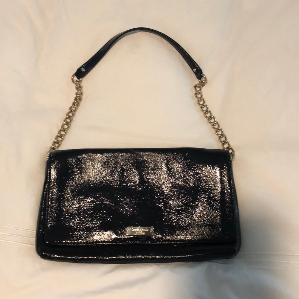Kate spade black patent leather handbag